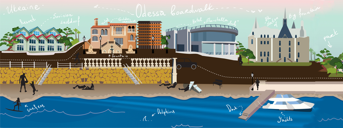 The Boardwalk in Odessa, Ukraine by Nastasia Shygaieva Nash