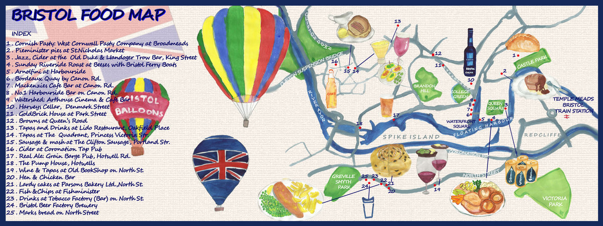 Bristol, UK Food Map by Dep Mehrotra