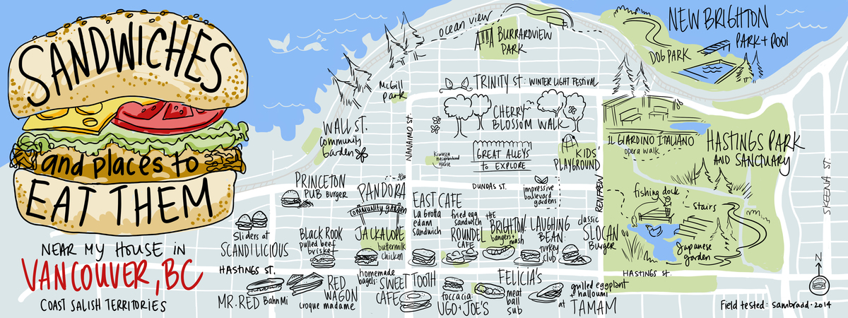Sandwiches and Places to Eat them in East Vancouver by Sam Bradd