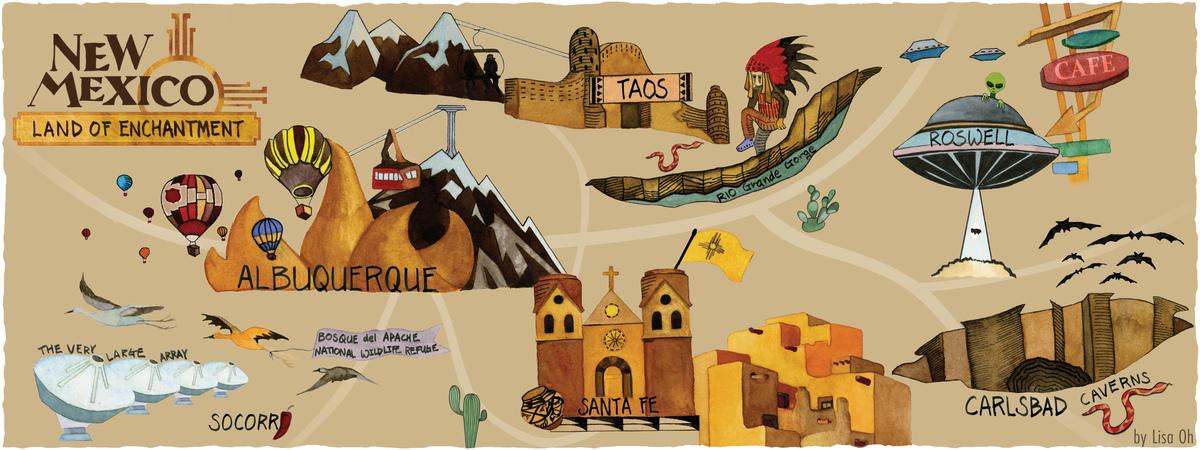 New Mexico by Lisa Oh Lisaoh nm map rgb.jpg