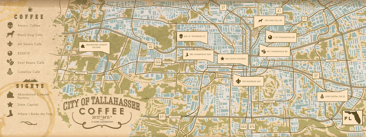 Tally Coffee: Tallahassee, Florida by K Allen
