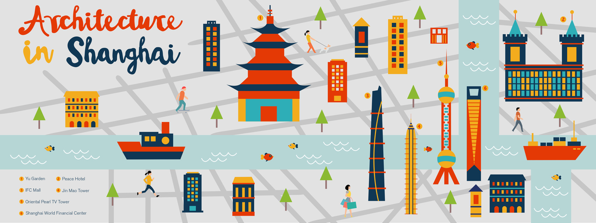 Architecture in Shanghai, China by Leilei Liu leilei liu map