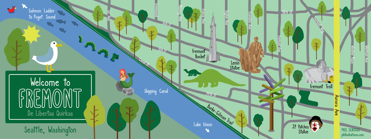 The Weird and Wonderful Fremont Neighborhood in Seattle by Phil Scroggs Fremontfinal