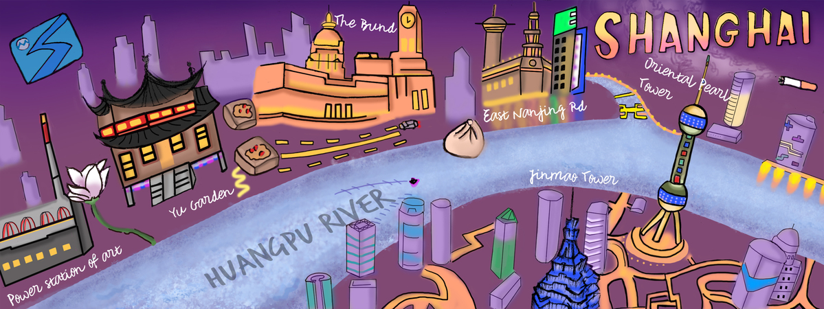Shanghai, China at Midnight by Angela Zhang