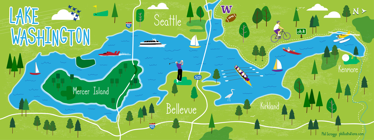 Lake Washington, Seattle, Washington by Phil Scroggs Phil scroggs lakewa