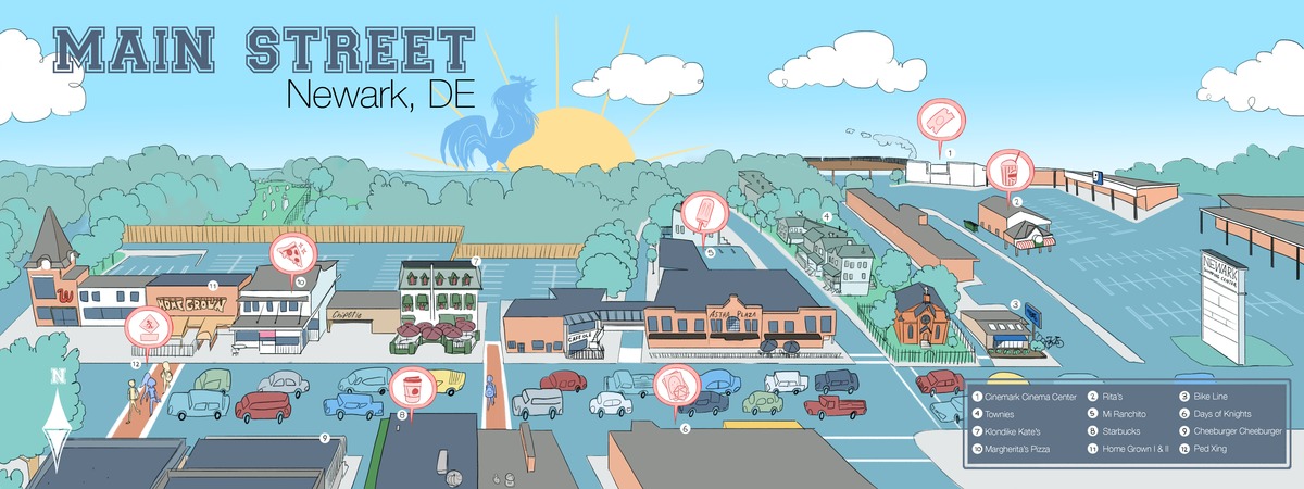 Main Street, Newark, Delaware by Molly Stanard