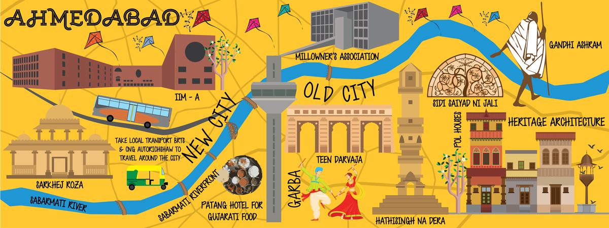 Places to visit in Ahmedabad, India by Priyanka Lathigara Connecting ahmedabad 01