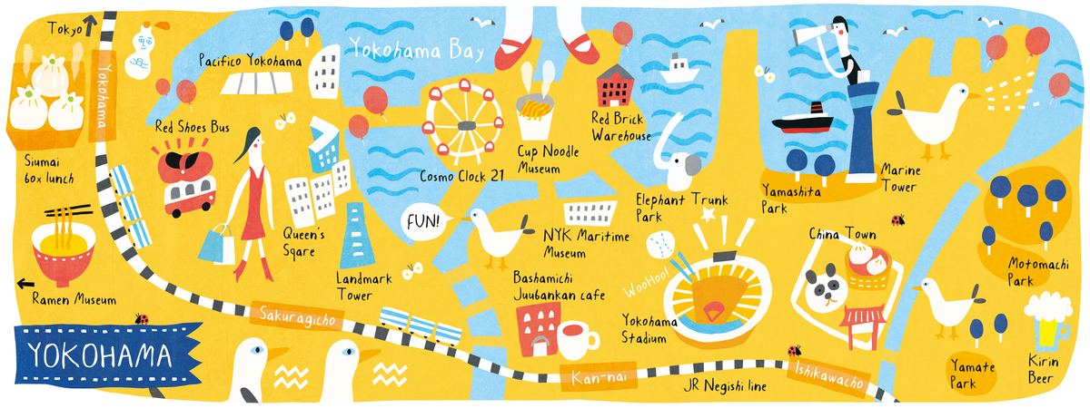 Yokohama, Kanagawa, Japan by AW Illustrations