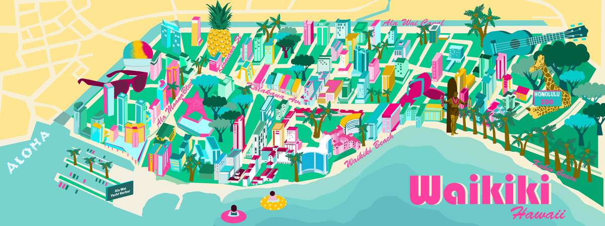 Waikiki by Kasi Yalon Waikiki map projectfinal
