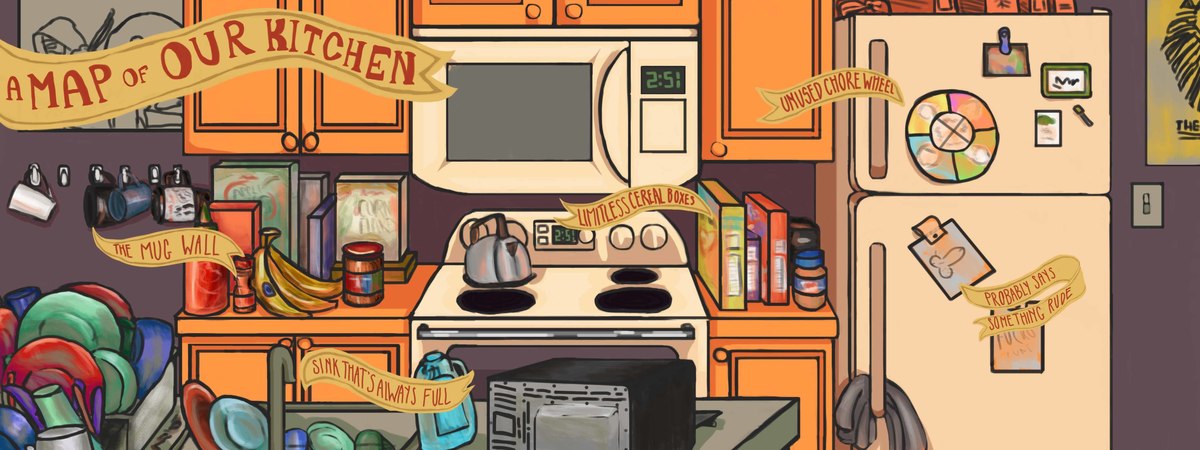 A Map of My Dorm Kitchen by Olivia Austin