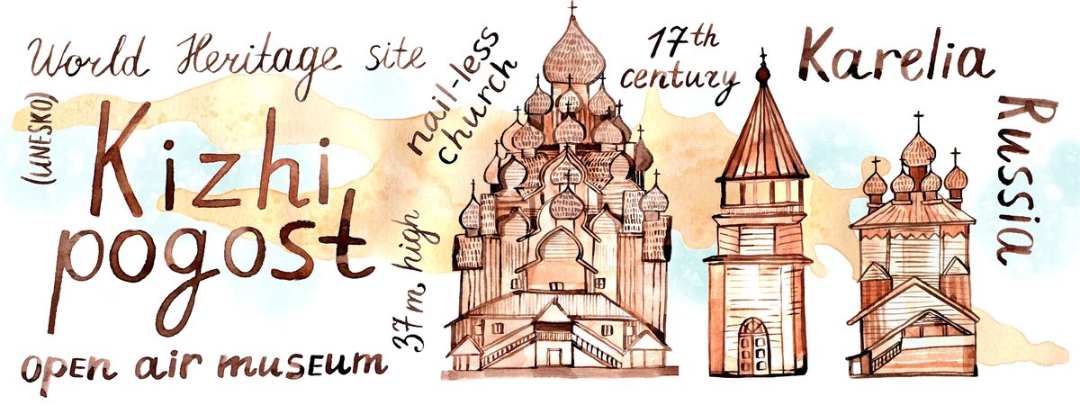 Kizhi Pogost in Karelia, Russia by Nadya Krupina
