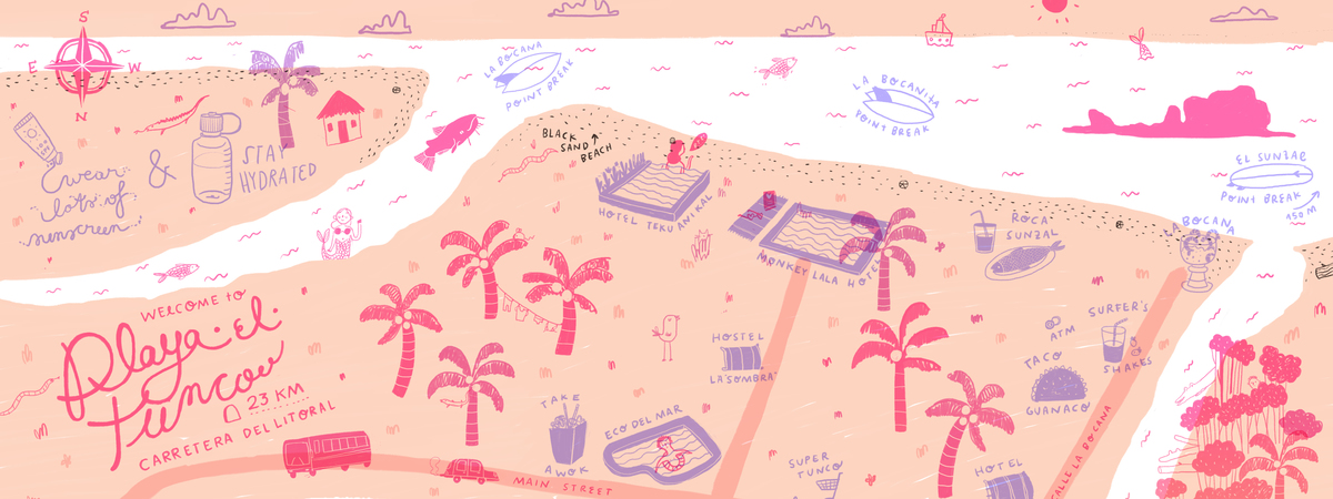Playa El Tunco, El Salvador by Rachel Katstaller