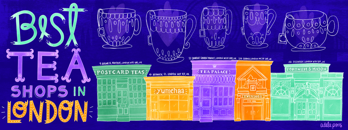Best Tea Shops in London, UK by Adela Pons