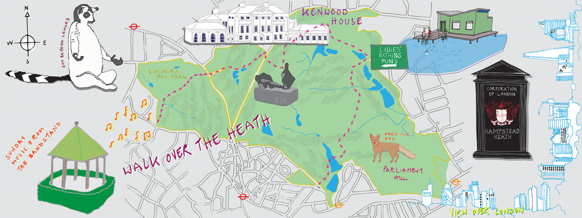 Walk Over The Heath in Hampstead Heath, UK by Jessie G