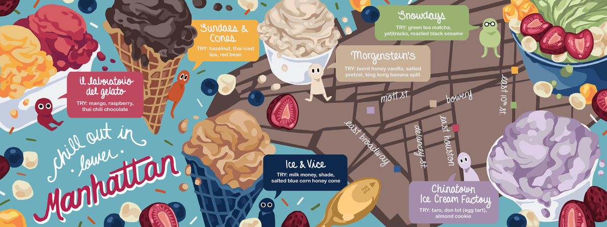 Ice Cream in Lower Manhattan, New York, New York by Gloria Wan