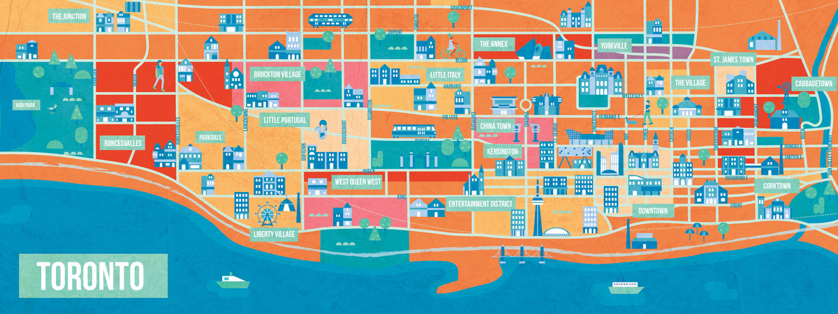 Neighbourhoods of Toronto, Canada by Monika Traikov