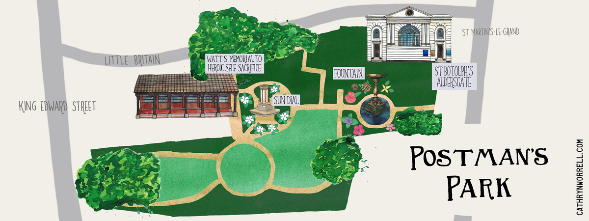 Postman's Park, London by Cathryn Worrell